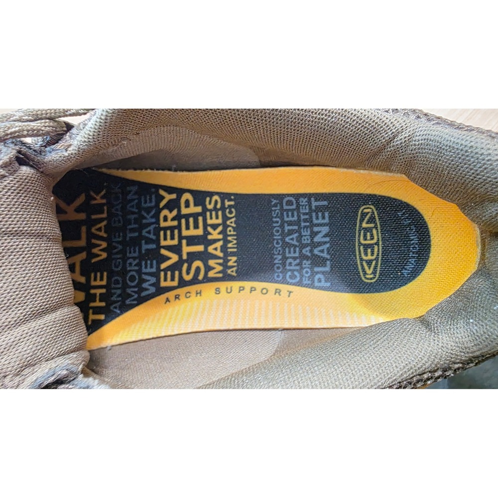 Keen Lansing Low Work Shoes Mens 8.5 Wide Brown Steel Toe 1027342 Hiking Trail - Picture 9 of 15